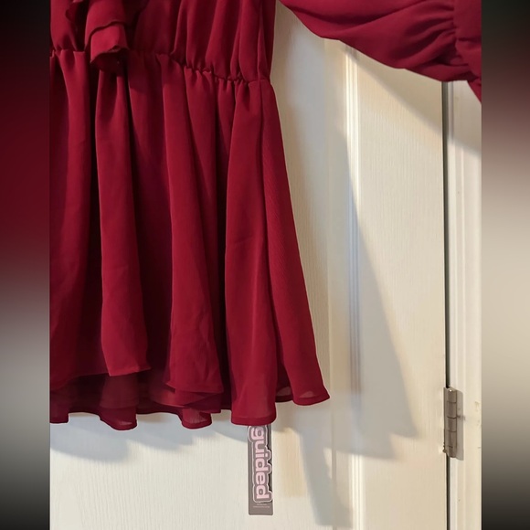 Missguided Red Ruffle Midi Dress - Picture 5 of 5